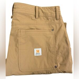 HOWLER BROS Waterman’s Work Pants 34x32 Duck Brown Stretch Ripstop